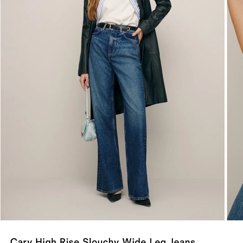 Reformation Carey high rise slouchy wide leg Jean